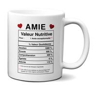Tasse-Mug Meilleure Amie Cadeau Copine- Amie Valeur Nutritive- Idée Original Anniversaire Femme