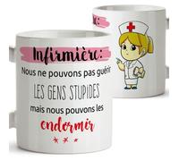 Tasse Mug - Nous ne Pouvons Pas guérir Les Gens stupides mais Nous Pouvons Les endormir - Cadeau pour infirmière