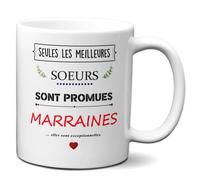 Tasse Mug Soeurs Exceptionnelles Marraines - Annonce Grossesse Marraine Naissance Enfant -Idée Cadeau