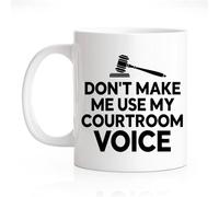 Tasse Ne m'obligez pas à utiliser ma voix de prétoire Mug à café Future | MariéE 2 PièCes Portable Tazza per Tè o Caffè Réutilisable Coppe Anniversaire Maitresse