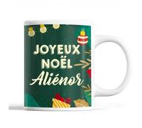 Tasse Noël Aliénor Vert Mug Prénom Idée Cadeau Secret Santa