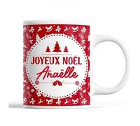 Tasse Noël Anaëlle Rouge Mug Prénom Idée Cadeau Secret Santa