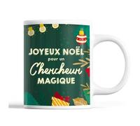Tasse Noël Chercheur Homme Vert Mug Prénom Idée Cadeau Secret Santa