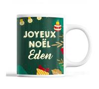 Tasse Noël Eden Vert Mug Prénom Idée Cadeau Secret Santa