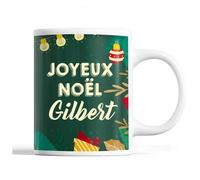 Tasse Noël Gilbert Vert Mug Prénom Idée Cadeau Secret Santa