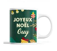 Tasse Noël Guy Vert Mug Prénom Idée Cadeau Secret Santa