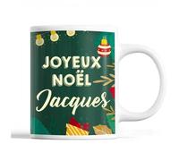 Tasse Noël Jacques Vert Mug Prénom Idée Cadeau Secret Santa