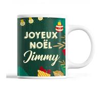 Tasse Noël Jimmy Vert Mug Prénom Idée Cadeau Secret Santa