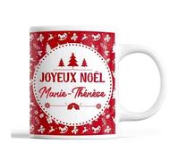 Tasse Noël Marie-Thérèse Rouge Mug Prénom Idée Cadeau Secret Santa