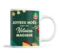 Tasse Noël Notaire Femme Vert Mug Prénom Idée Cadeau Secret Santa