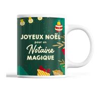 Tasse Noël Notaire Homme Vert Mug Prénom Idée Cadeau Secret Santa