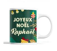 Tasse Noël Raphaël Vert Mug Prénom Idée Cadeau Secret Santa