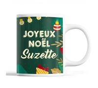 Tasse Noël Suzette Vert Mug Prénom Idée Cadeau Secret Santa