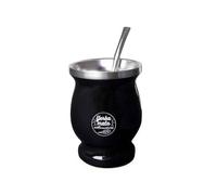 Tasse noire et bombilla à maté - 230 ml