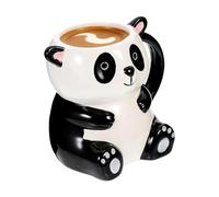 Tasse panda géante en céramique, 14 x 12 cm, avec finition douce, vaisselle de cuisine en porcelaine, jolie tasse avec style dessin animé, cadeau fantaisie pour café maison