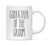 Tasse Parrain du marié Ferme rustique Mug Beau Pere Lot de 2-330ml | Rillant Tasses Réutilisable Mugs Hommes éVéNement