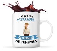 Tasse Personnalisable Meilleure Métier Médicale de l'Univers | Cadeau original femme humour Avatar Silhouette à personnaliser Anniversaire collègue pot de départ Noël départ retraite (Ostéopathe)