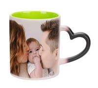 Tasse Personnalisé Votre Photo Design ou Texte Personnalisable en Ligne Mug de Café Thé Ceramique Magique Changeante Couleur Sensible à la Chaleur pour Cadeau d'Anniversaire Noël Fête des Pères/Mères