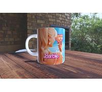 Tasse personnalisée Barbie (miroir et logo). Personnages idéaux pour les fans du film barby et pour les amateurs de la célèbre poupée de dessins animés