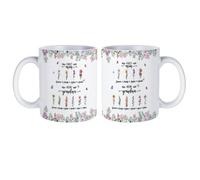 Tasse personnalisée « First Mom Now Grandma » - Tasse personnalisée en céramique pour le mois de naissance - Tasse à café avec noms d'enfants - Cadeau pour maman, Nana Mimi Gigi, Noël, anniversaire