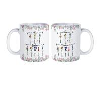 Tasse personnalisée « First Mom Now Grandma » - Tasse personnalisée en céramique pour le mois de naissance - Tasse à café avec noms d'enfants - Cadeau pour maman, Nana Mimi Gigi, Noël, anniversaire