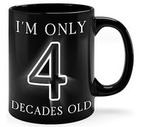 Tasse Petit Dejeuner 40. Geburtstag - Ich Bin Erst Vier Jahrzehnte Alt Colorées Mug Avec Poignée Mugs À Café Pour Lait Partenaire Bureau