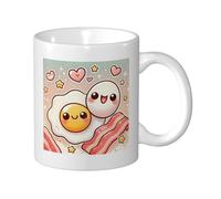 Tasse Petit Dejeuner Bacon Et Œufs Idée Mug Thé Avec Poignée Tasses De Café Pour Maison Frère Ami