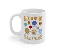 Tasse Petit Dejeuner De Mon Temps, Nous Avions Neuf Planètes, Le Système Solaire Colorées Mug À Café En Céramique Porcelaine Tasses À Café Pour Partenaire Homme Fête