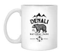 Tasse Petit Dejeuner Denali-Nationalpark Und Preserve Us Alaska Idée Mug À Café En Céramique Minimaliste Mugs Café Pour Bureau Femme Collègue