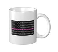 Tasse Petit Dejeuner Drapeau De La Thin Pink Line Des États-Unis Idée Mug Humour Coffee Mugs Pour Maison Femme Ami