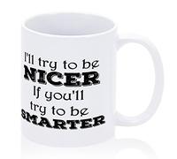 Tasse Petit Dejeuner Essayez D'Être Plus Gentil Si Vous Avec Poignée Tasses À Café En Céramique Décoratifs Coffee Mugs Pour Eau Maison Femme