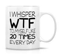 Tasse Petit Dejeuner Et Sarcastiquement, Je Me Murmure « Wtf » Une Vingtaine De Fois Par Jour Colorées Mug À Café En Céramique Moderne Mugs Café Pour Lait Eau Frère