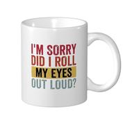 Tasse Petit Dejeuner Excusez-Moi, Ai-Je Levé Les Yeux Au Ciel À Voix Haute ? Idée Mug À Café En Céramique Minimaliste Mugs Café Pour Femme Bureau Collègue