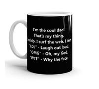 Tasse Petit Dejeuner « Je Suis Le Papa Cool » - Citation Humoristique De Phil Dunphy Avec Poignée Mug En Céramique Idée Tasses À Café Pour Fête Eau Collègue