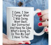 Tasse Petit Dejeuner Je Suis Venu, J'Ai Vu, J'Ai Oublié... Colorées Tasses À Café En Céramique Rétro Tasses De Café Pour Ami Maison Collègue