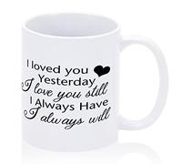 Tasse Petit Dejeuner Je T'Aimais Hier, Je T'Aime Encore - Inspiration Pour Le Bureau Décoratifs Mug En Céramique Humour Tasses À Café Pour Bureau Ami Fête