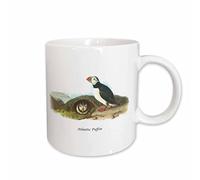Tasse Petit Dejeuner Macareux Moine Par John James Audubon Avec Poignée Mug À Café En Céramique Colorées Tasses À Café Pour Collègue Bureau Fête