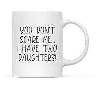 Tasse Petit Dejeuner Tu Ne Me Fais Pas Peur… J’Ai Deux Filles Moderne Mug À Café En Céramique Rétro Tasses De Café Pour Femme Ami Fête