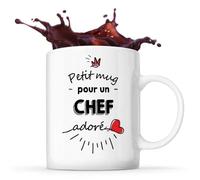 Tasse Petit Mug D'un Chef Adoré Idée Tasse Cadeau Travail Boulot Métier Départ Retraite Collègue Homme Anniversaire Noël
