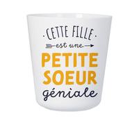 Tasse Plastique Incassable Enfant et Adulte - Cette Fille est une Petite Soeur Géniale Géniale Famille - Mug Polymère Résistante aux Chocs - Idéal Maison, École, Camping et Pique-Nique - Imprimé en
