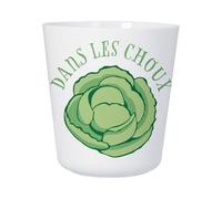 Tasse Plastique Incassable Enfant et Adulte - Dans les Choux Légume Expression Enfant - Mug Polymère Résistante aux Chocs - Idéal Maison, École, Camping et Pique-Nique - Imprimé en France