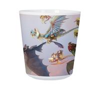 Tasse Plastique Incassable Enfant et Adulte - Dragon Peinture Dessin Anime Enfant Cartoon Manga - Mug Polymère Résistante aux Chocs - Idéal Maison, École, Camping et Pique-Nique - Imprimé en France