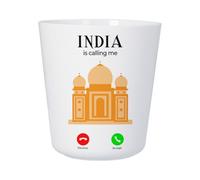 Tasse Plastique Incassable Enfant et Adulte - India Is Calling Me Taj Mahal Heritage - Mug Polymère Résistante aux Chocs - Idéal Maison, École, Camping et Pique-Nique - Imprimé en France