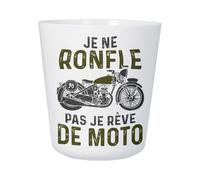 Tasse Plastique Incassable Enfant et Adulte - Je ne Ronfle pas Je rêve de Moto Grosses cylindrées Cafe Racer - Mug Polymère Résistante aux Chocs - Idéal Maison, École, Camping et Pique-Nique -