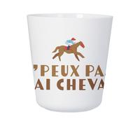 Tasse Plastique Incassable Enfant et Adulte - J'Peux Pas J'ai Cheval Equitation Poney - Mug Polymère Résistante aux Chocs - Idéal Maison, École, Camping et Pique-Nique - Imprimé en France