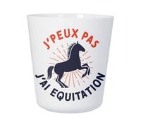 Tasse Plastique Incassable Enfant et Adulte - J'Peux Pas J'ai Equitation Cheval Poney Dressage - Mug Polymère Résistante aux Chocs - Idéal Maison, École, Camping et Pique-Nique - Imprimé en France