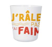 Tasse Plastique Incassable Enfant et Adulte - J'râle pas j'ai Faim Humour Expression - Mug Polymère Résistante aux Chocs - Idéal Maison, École, Camping et Pique-Nique - Imprimé en France