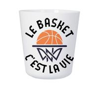 Tasse Plastique Incassable Enfant et Adulte - Le Basket c'est la Vie Sport Basketball Ballon - Mug Polymère Résistante aux Chocs - Idéal Maison, École, Camping et Pique-Nique - Imprimé en France