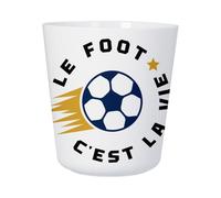 Tasse Plastique Incassable Enfant et Adulte - Le Foot c'est la Vie Sport Football Ballon Equipe - Mug Polymère Résistante aux Chocs - Idéal Maison, École, Camping et Pique-Nique - Imprimé en France