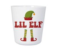 Tasse Plastique Incassable Enfant et Adulte - Lil Elf Christmas Reindeer Winter Elf Gift Santa Claus - Mug Polymère Résistante aux Chocs - Idéal Maison, École, Camping et Pique-Nique - Imprimé en